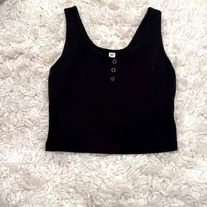cropped black tank